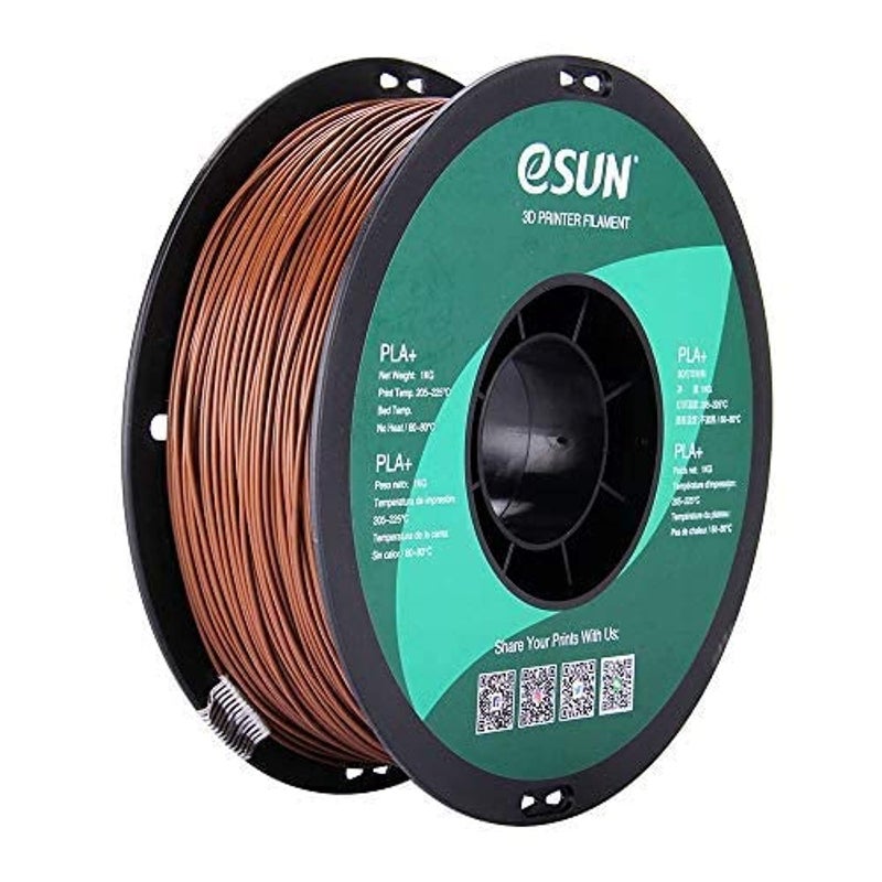 eSUN PLA PRO (PLA+) 3D Printer Filament, Dimensional Accuracy +/- 0.03mm, 1kg, Plastic Spool, 1.75mm, Brown, (Pantone 4635C) - Image 1